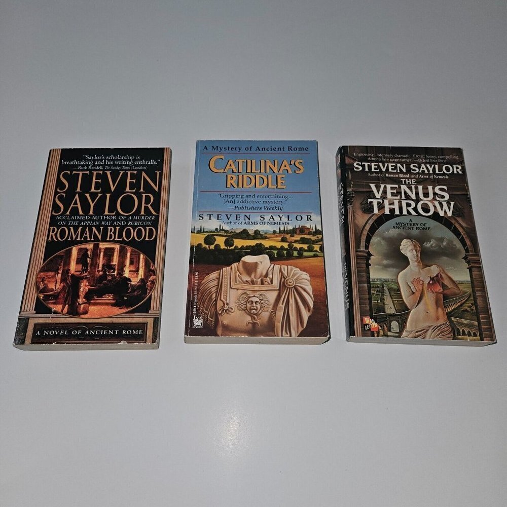 3 Roman Blood Book Lot Ancient Rome Roma Sub Rosa Blood Catilina Steven Saylor